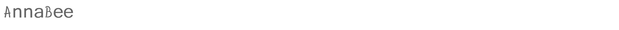 Sample characters AnnaBee Font
